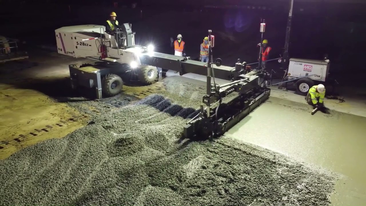 Lasergestuurde machines voor het egaliseren van betonvloeren